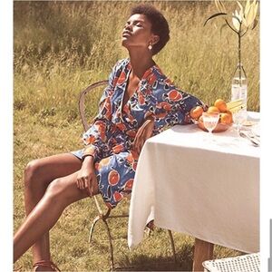 NWT Simkhai Blue Citrus Acapulco Wrap Dress size 8